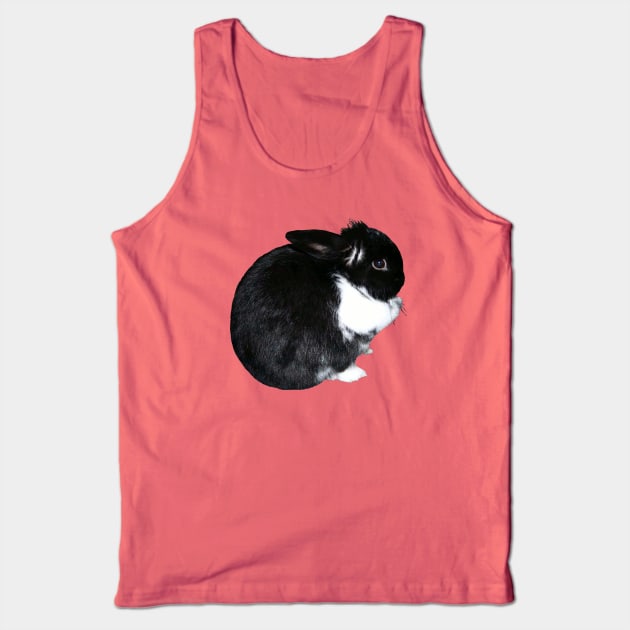 Black and White Cute Bunny Tank Top by badlydrawnbabe